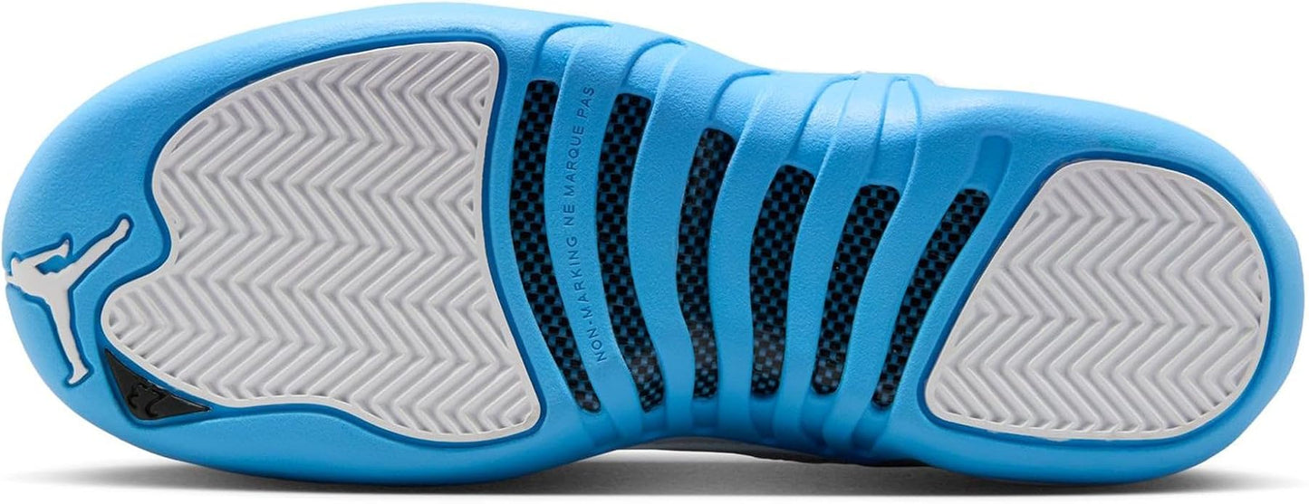 Big Kid's Jordan 12 Retro "Melo" White/University Blue (153265 112)