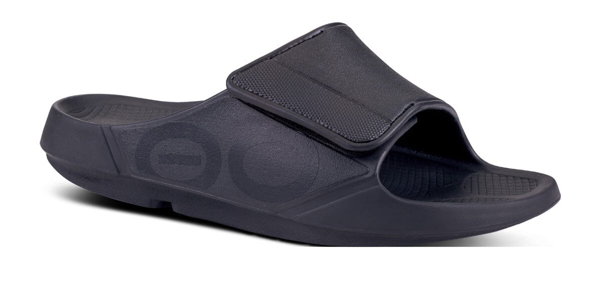 OOFOS Unisex OOahh Sport Flex Slide Sandal - Matte Black