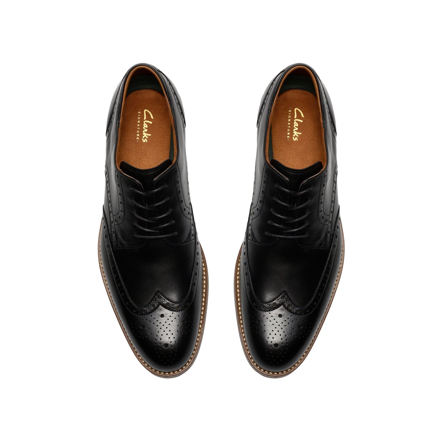 Clarks Mens Shoe CraftRemi Tip Black Leather