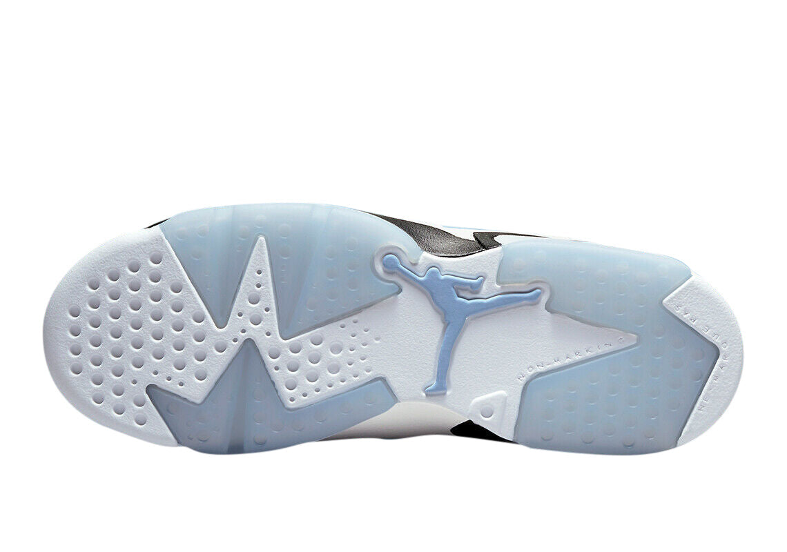 Big Kid's Jordan 6 Retro "UNC" University Blue/White-Black (384665 410)