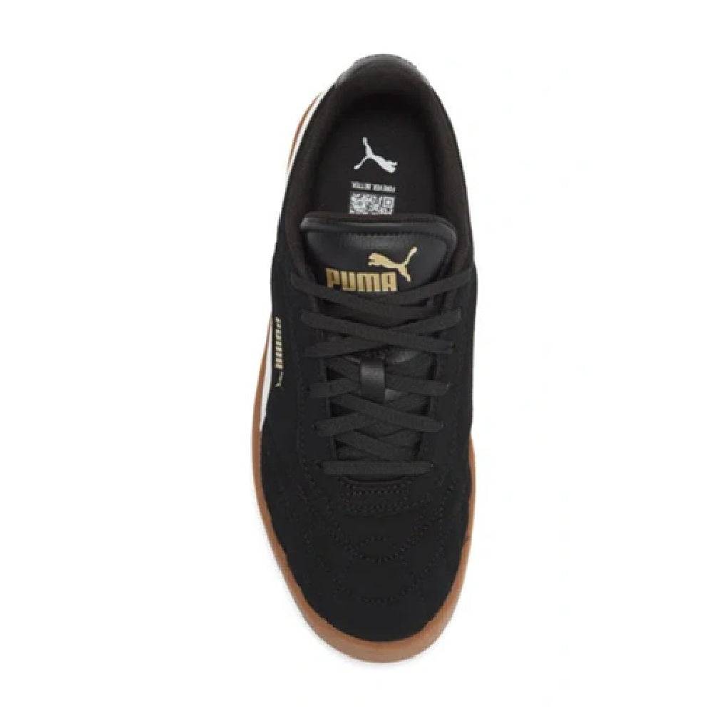 Big Kid's Puma Club II Jr Black-White-Puma-Gold-Gum (398886 15)