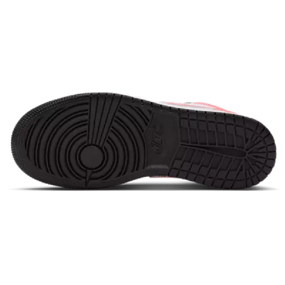 Big Kid's Jordan 1 Low Black/Pink Gaze-White (553560 025)