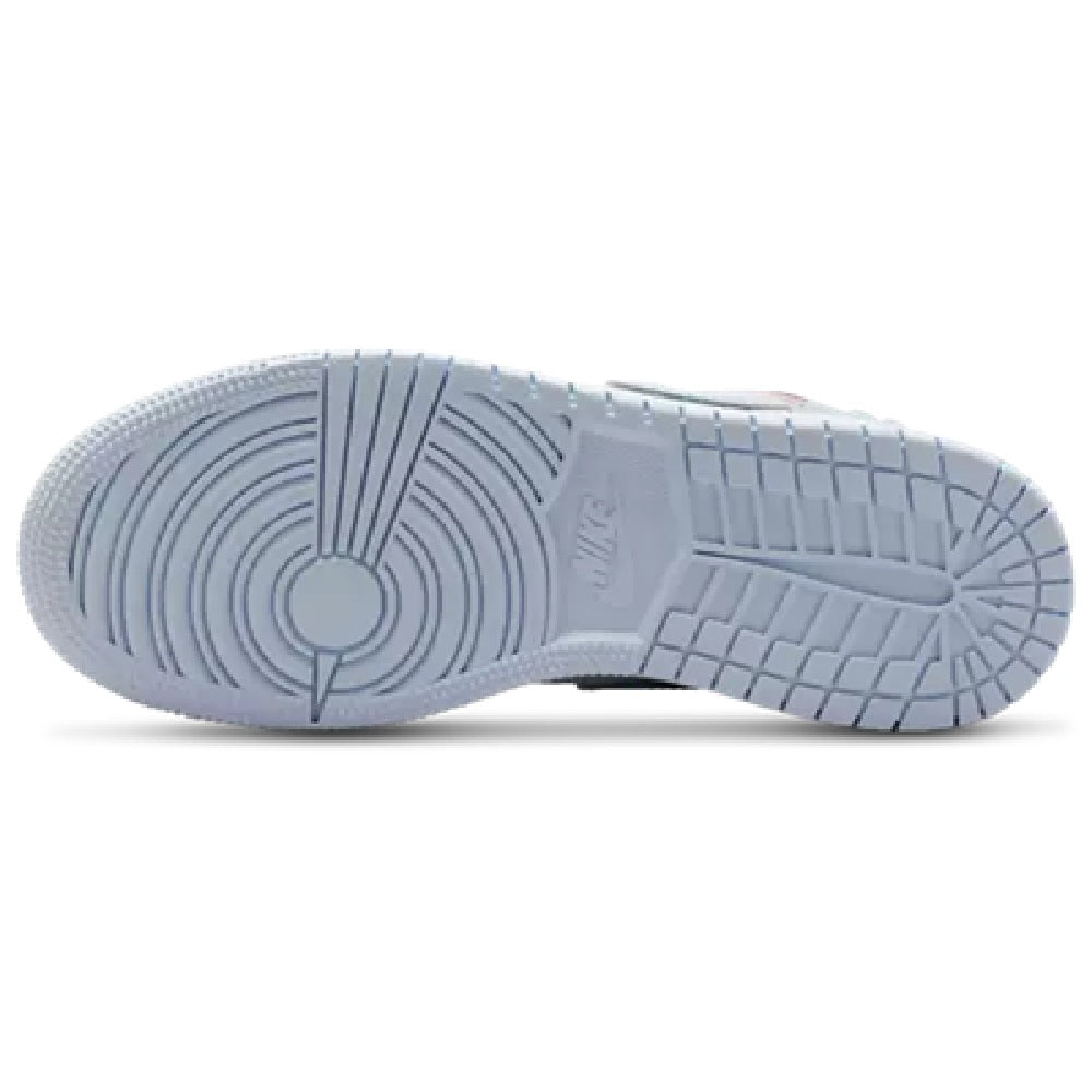 Big Kid's Jordan 1 Mid SE Half Blue/Half Blue-Pale Ivory (IB7507 403)