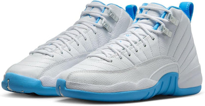 Big Kid's Jordan 12 Retro "Melo" White/University Blue (153265 112)
