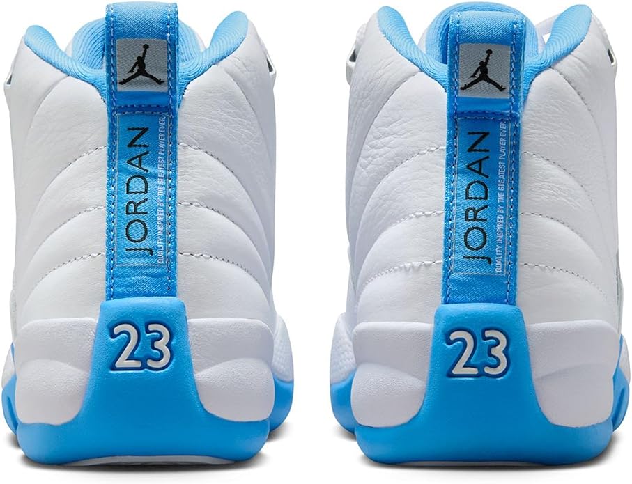 Big Kid's Jordan 12 Retro "Melo" White/University Blue (153265 112)