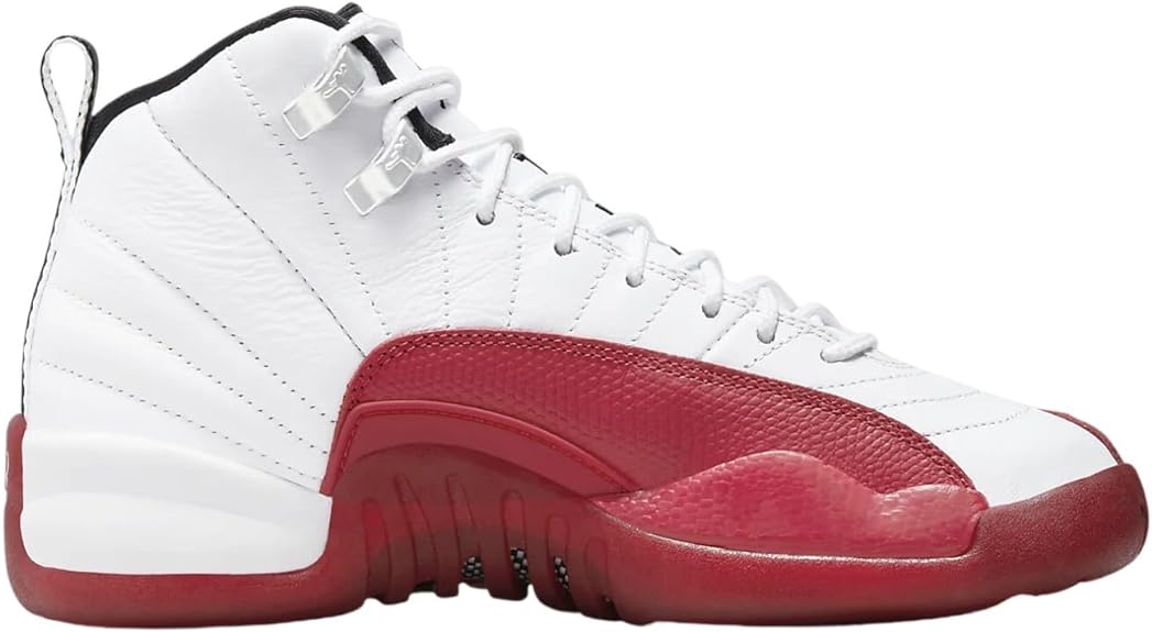Big Kid's Jordan 12 Retro "Cherry" White/Black-Varsity Red (153265 116)
