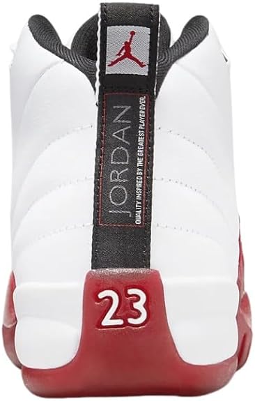 Big Kid's Jordan 12 Retro "Cherry" White/Black-Varsity Red (153265 116)