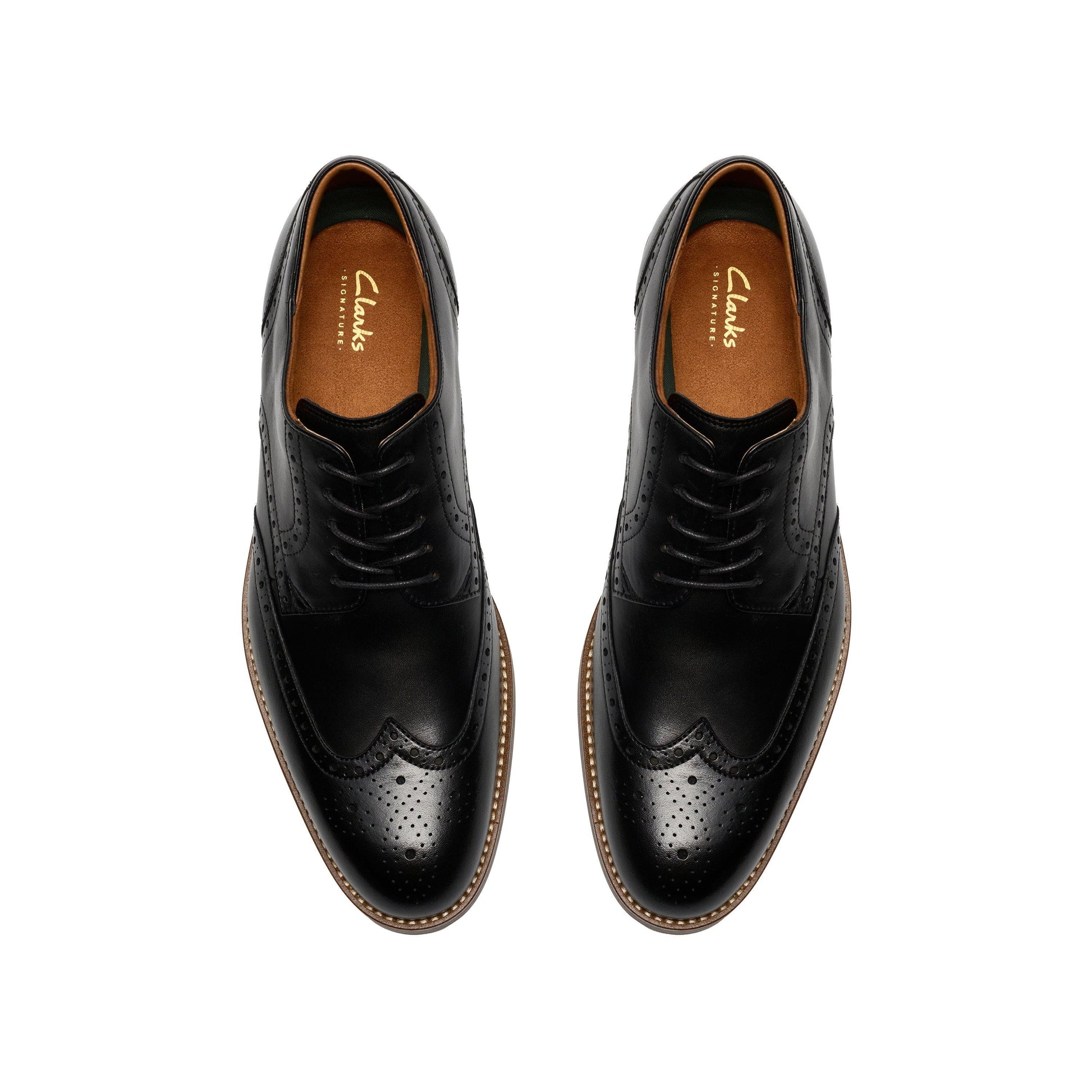Clarks Mens Shoe CraftRemi Tip Black Leather