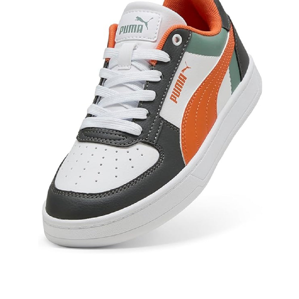 Big Kid's Puma Caven 2.0 Block Jr Green Moon-Maple Syrup-White (394461 13)
