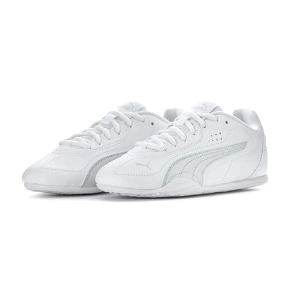 Big Kid's Puma Catch JR Puma White-Feather Gray (403904 01)