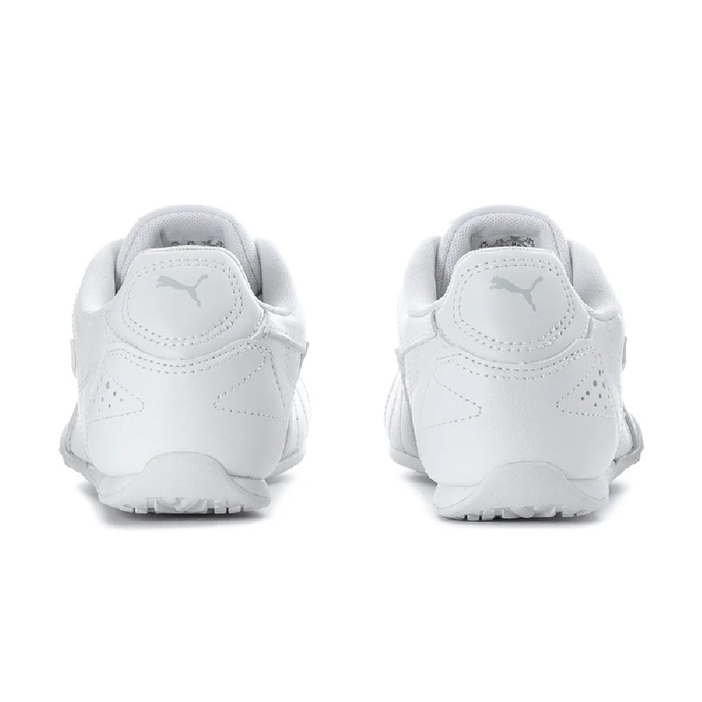 Big Kid's Puma Catch JR Puma White-Feather Gray (403904 01)