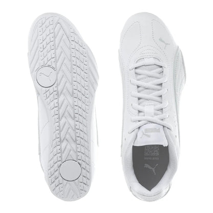Big Kid's Puma Catch JR Puma White-Feather Gray (403904 01)
