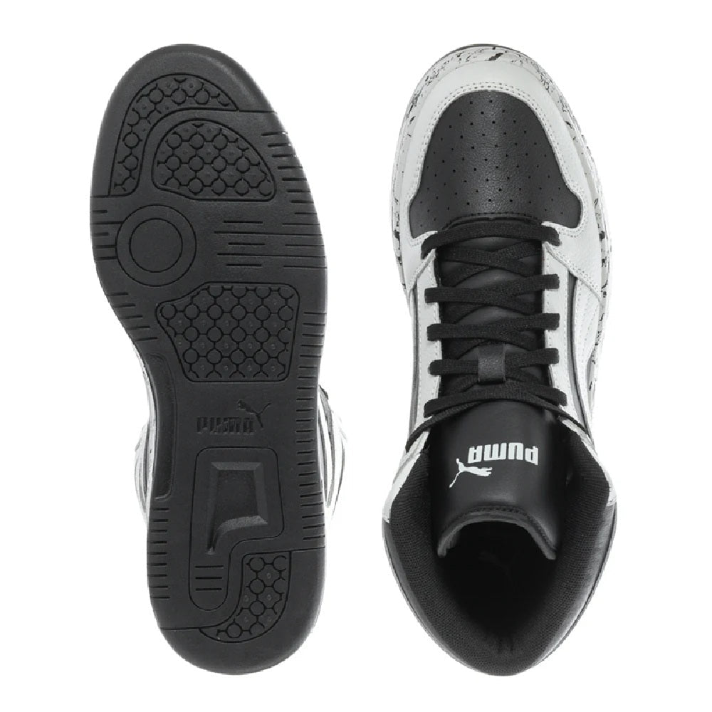 Big Kid's Puma Rebound Layup RCL Marble JR Light Gray-Black (405207 01)