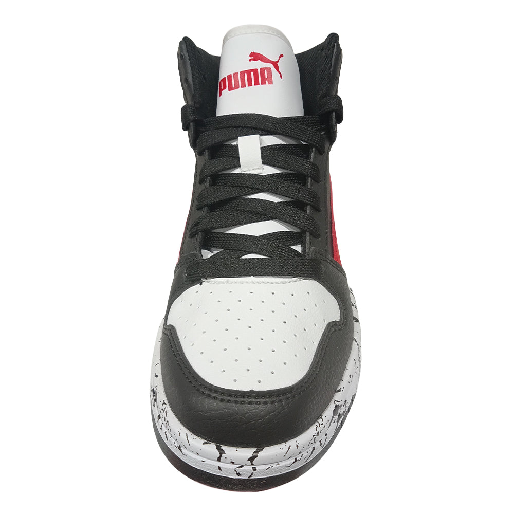 Big Kid's Puma Rebound Layup RCL Marble JR Black-Red-White (405207 02)