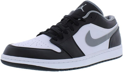 Men's Jordan 1 Low Black/particle Grey-white (553558 040) Sneakers - Premium Brand Shoes for Men and Women