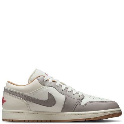 Men's Jordan 1 Low Sail/fire Red-college Grey (553558 169) Sneakers - Premium Brand Shoes for Men and Women