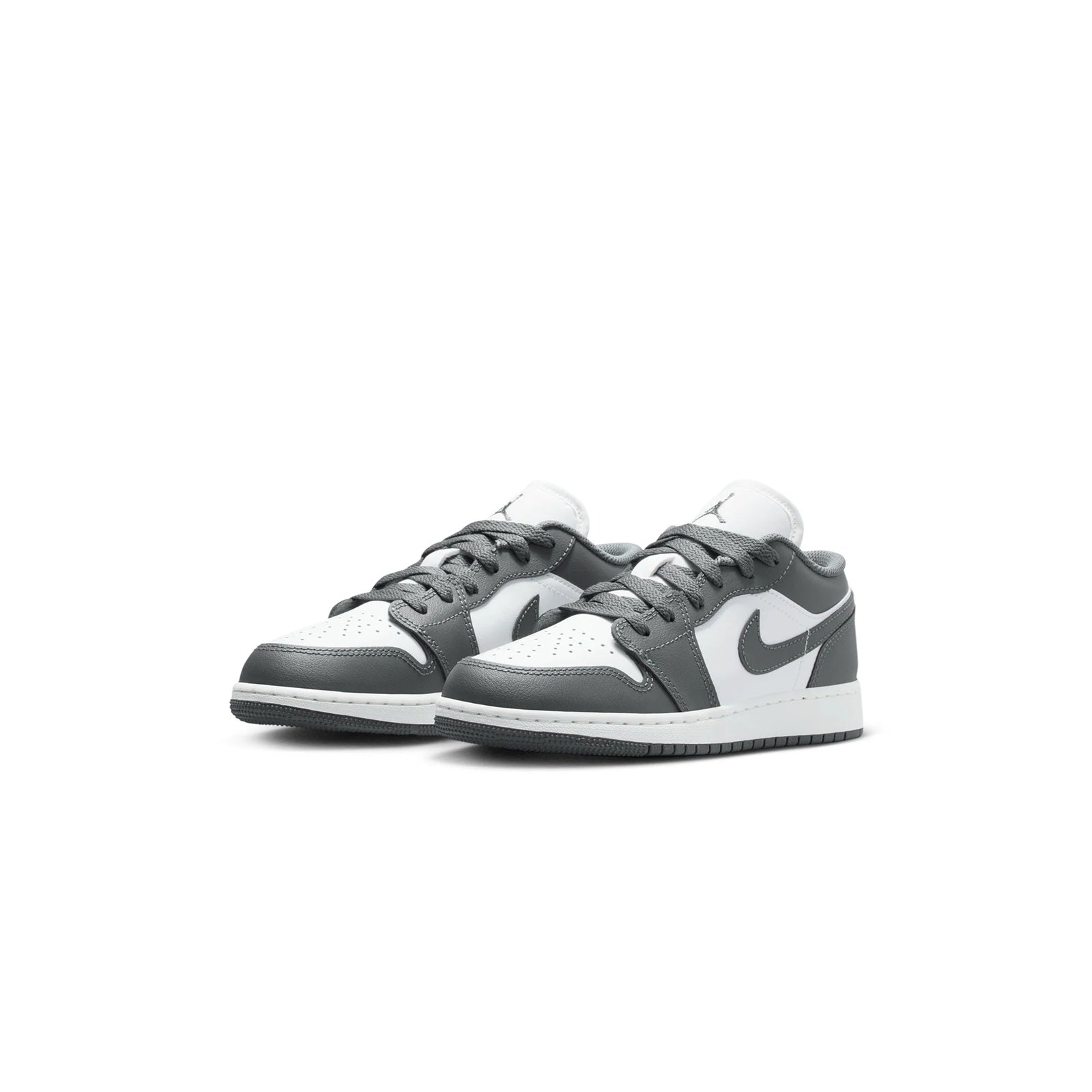Big Kid's Jordan 1 Low Iron Grey/Summit White (553560 044)