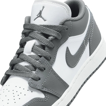 Big Kid's Jordan 1 Low Iron Grey/Summit White (553560 044)