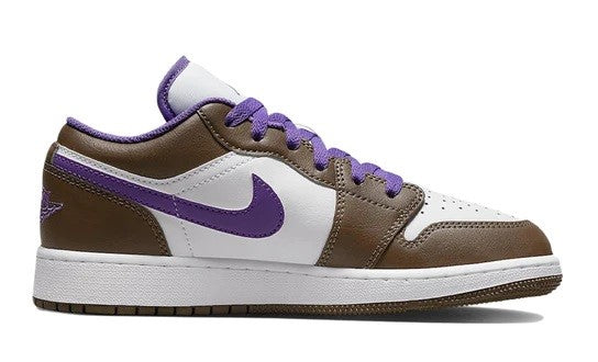 Big Kid's Air Jordan 1 Low Palomino/Wild Berry-White (553560 215)