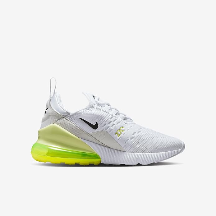 Big Kid's Nike Air Max 270 White/Anthracite-Limelight (943345 123)
