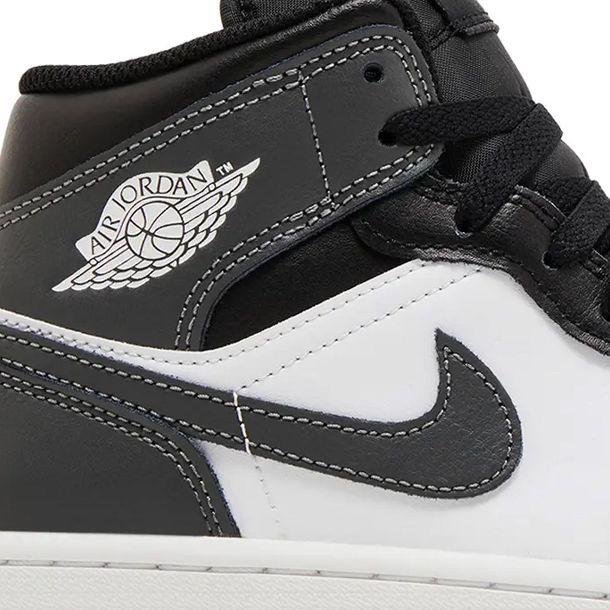 Air Jordan 1 Mid 'Black White Iron Grey' (2024)
