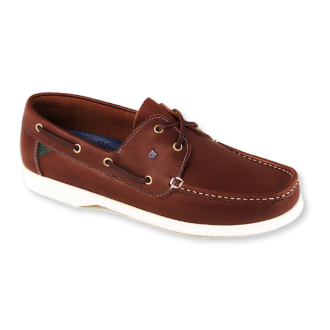 Dubarry Admirals Brown Leather Boat Shoes - Premium Waxed Leather Deck Shoes
