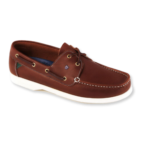 Dubarry Admirals Brown Leather Boat Shoes - Premium Waxed Leather Deck Shoes
