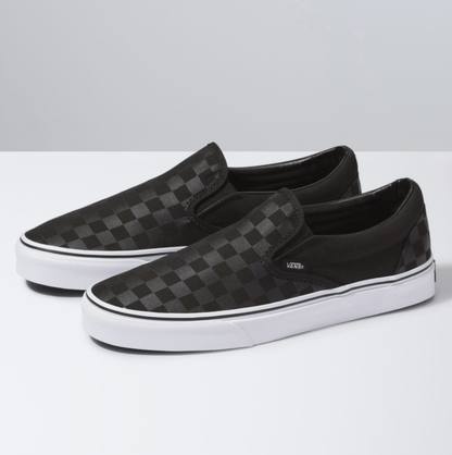 Checkerboard Slip on Sneakers - Premium Brand Shoes for Men and Women