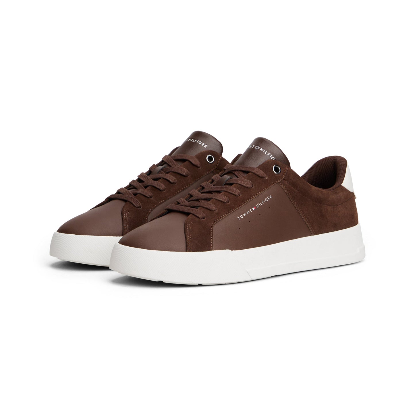 Tommy Hilfiger Mens Shoes Court Mix Cocoa/Universal Grey