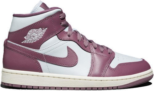 Women's Air Jordan 1 Mid Pure Platinum/sky J Mauve-sail (bq6472 050) Sneakers - Premium Brand Shoes for Men and Women