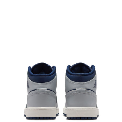 Big Kid's Jordan 1 Mid Blue Void/Pure Platinum (DQ8423 403)