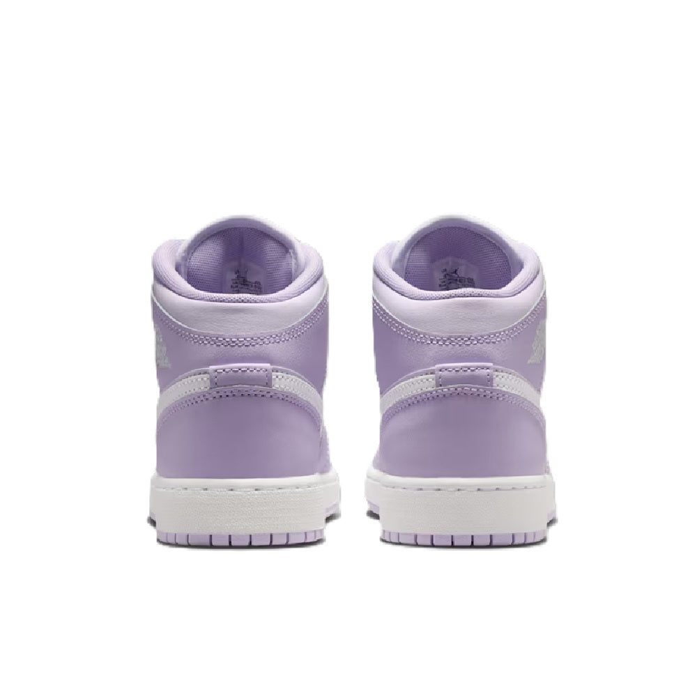 Big Kid's Jordan 1 Mid Violet Mist/White-Barely Grape (DQ8423 502)
