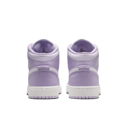 Big Kid's Jordan 1 Mid Violet Mist/White-Barely Grape (DQ8423 502)
