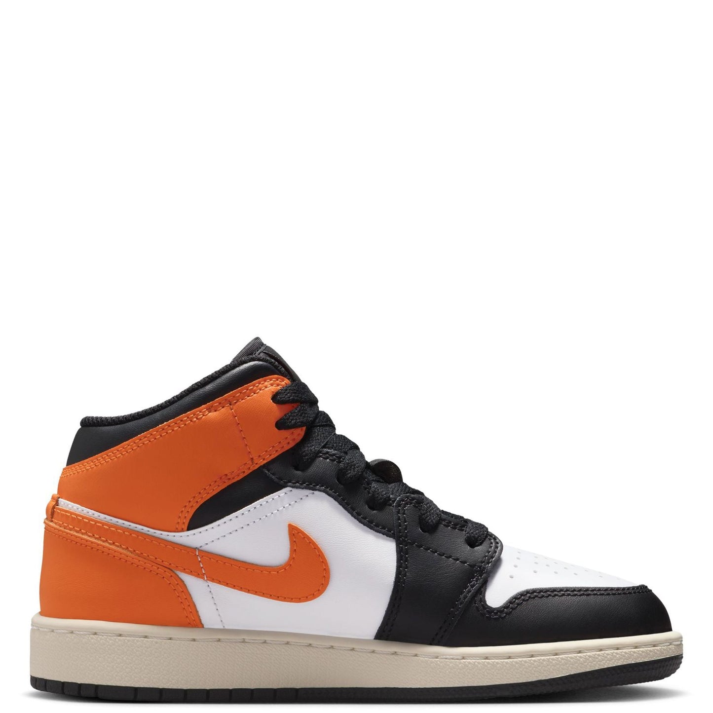Big Kid's Jordan 1 Mid Starfish/Black-White-Sail (DQ8423 801)