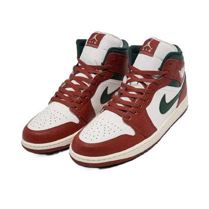 Men's Jordan 1 Mid Sail/midnight Green (dq8426 105) Sneakers - Premium Brand Shoes for Men and Women