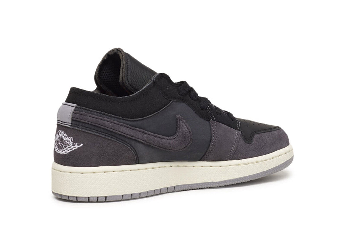 Big Kid's Jordan 1 Low SE Craft Blck/Cmnt Grey-Lt Graphite (DV0478 001)