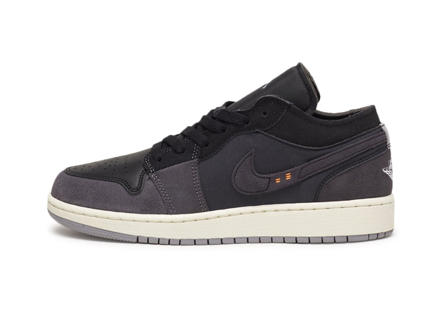 Big Kid's Jordan 1 Low SE Craft Blck/Cmnt Grey-Lt Graphite (DV0478 001)