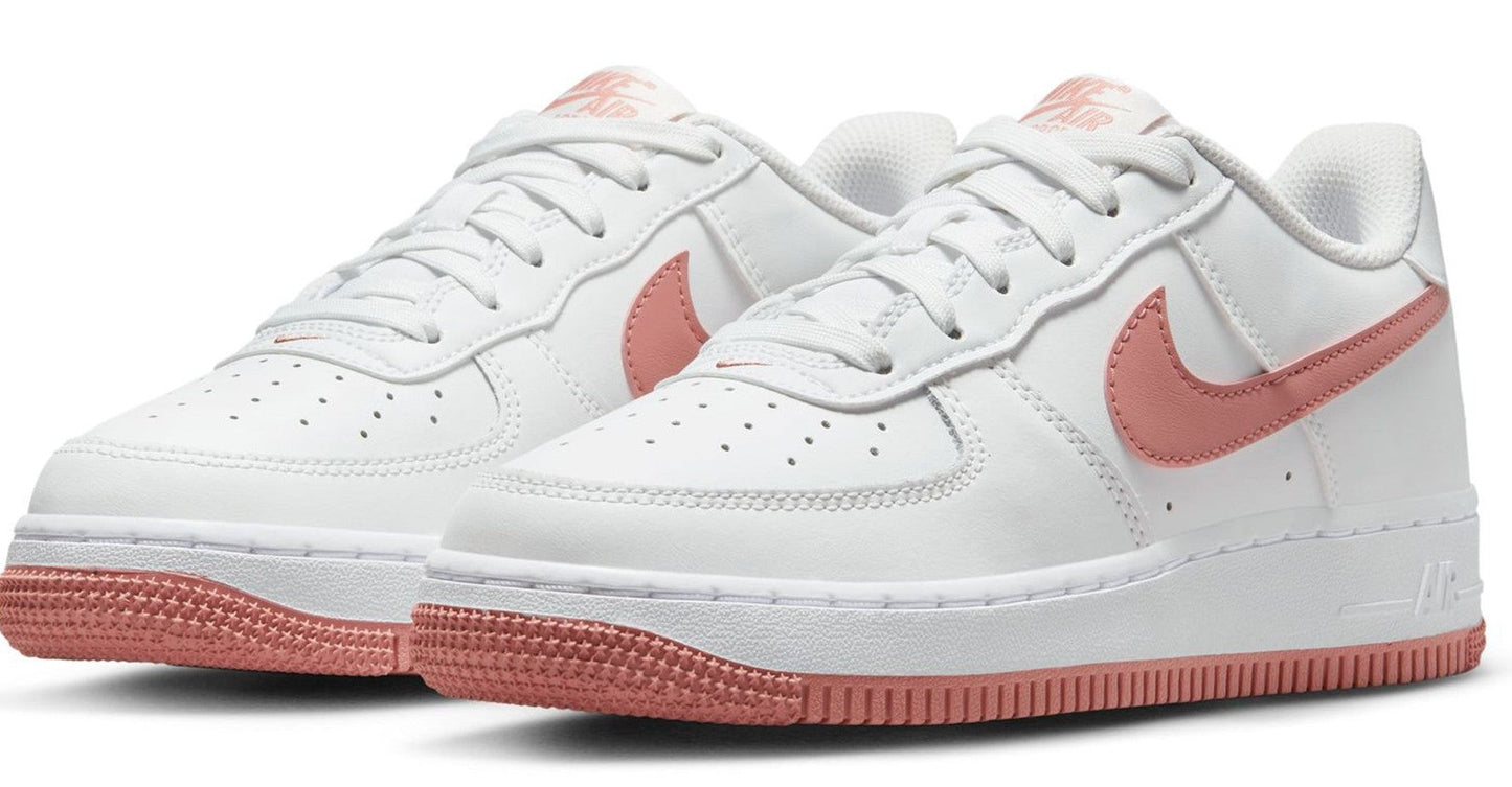 Big Kid's Nike Air Force 1 Summit White/Red Stardust (DV7762 102)