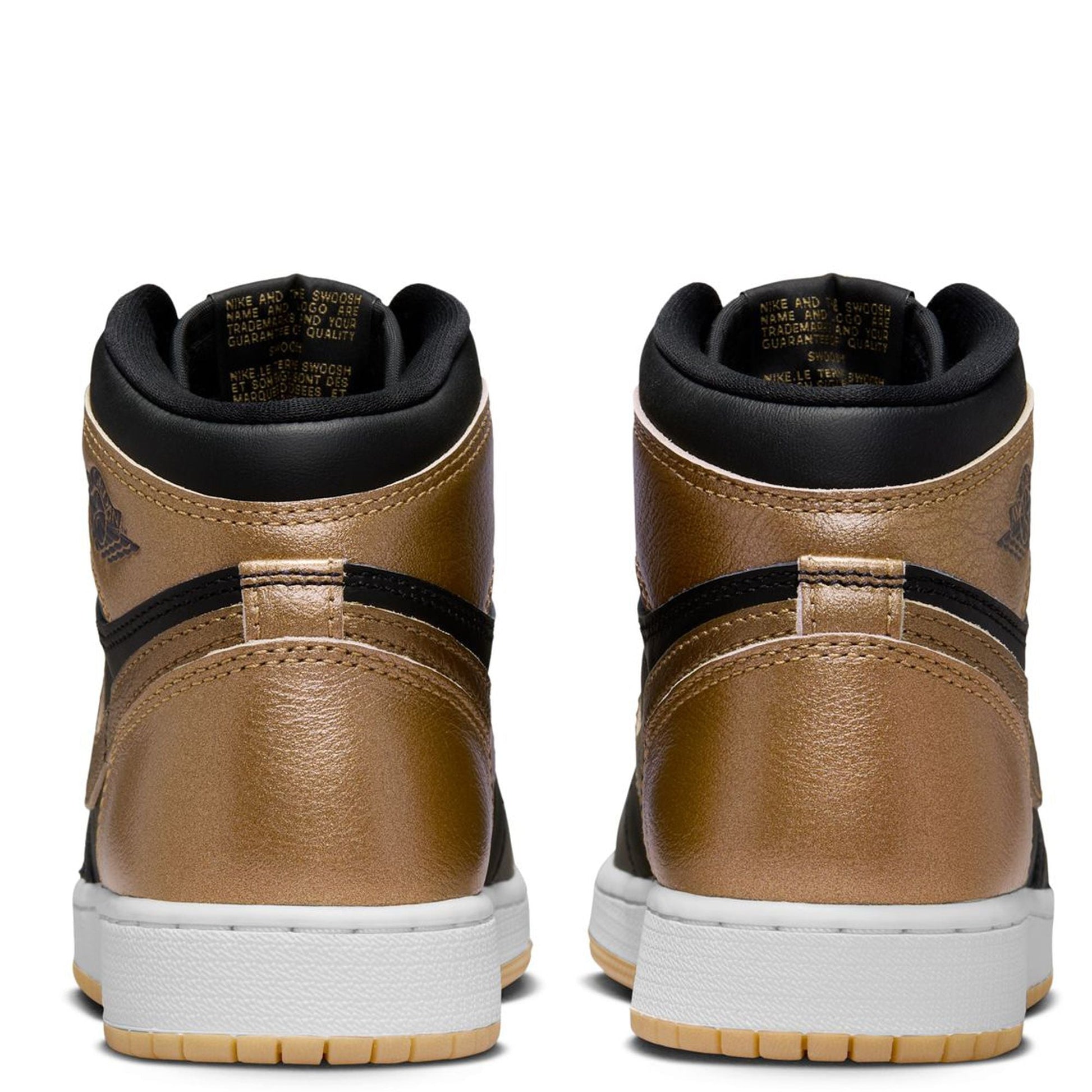 Big Kid's Jordan 1 Retro High OG Black/Metallic Gold-Sail (FD1437 071)