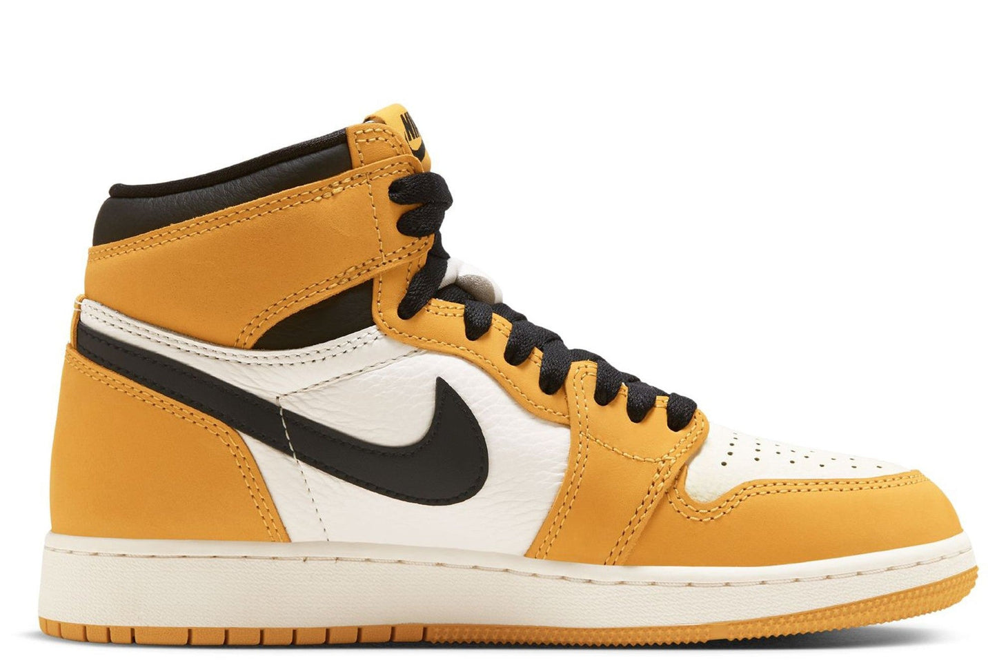 Big Kid's Jordan 1 Retro High OG Yellow Ochre/Black-Sail (FD1437 701)