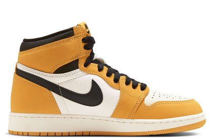 Big Kid's Jordan 1 Retro High OG Yellow Ochre/Black-Sail (FD1437 701)