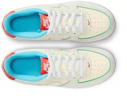 Big Kid's Nike Air Force 1 LV8 2 BG Pale Ivry/Wt-Picante Rd (FQ8350 110)