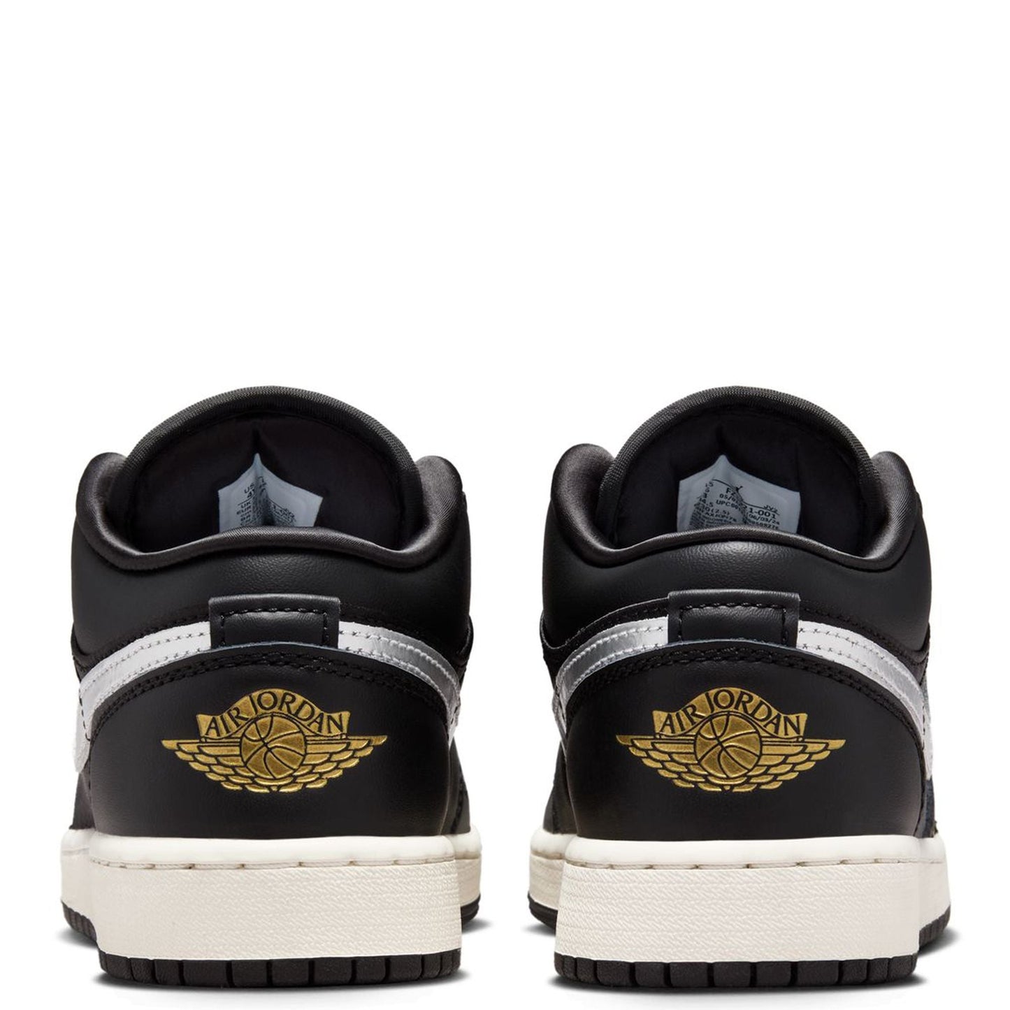 Big Kid's Jordan 1 Low SE Black/Metallic Silver-Sail (FZ3921 001)