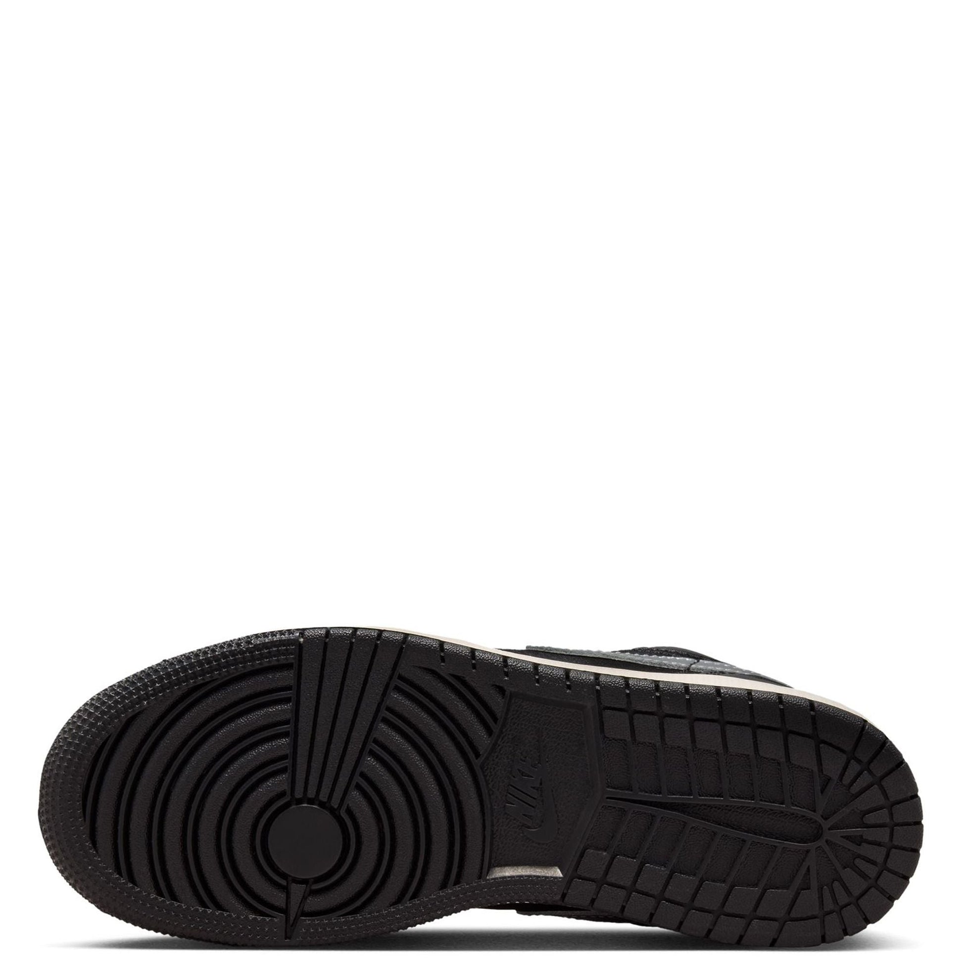 Big Kid's Jordan 1 Low SE Black/Metallic Silver-Sail (FZ3921 001)
