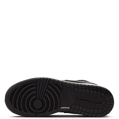 Big Kid's Jordan 1 Low SE Black/Metallic Silver-Sail (FZ3921 001)