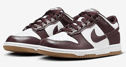 Big Kid's Nike Dunk Low BG White/Burgundy Crush (HJ9282 100)