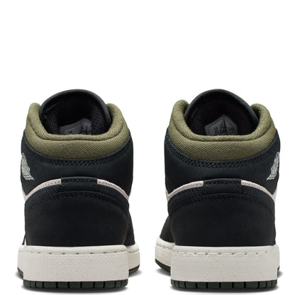 Big Kid's Jordan 1 Mid SE LT Orewood Brn/Off Noir (HV4399 102)