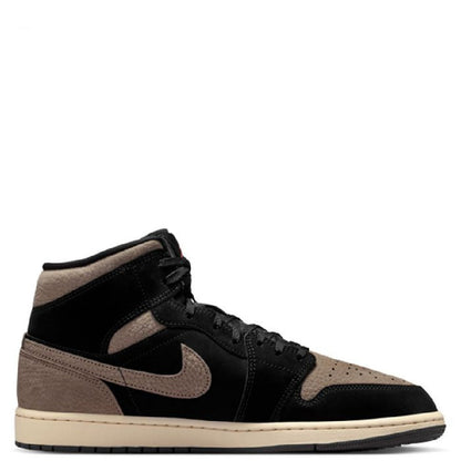 Men's Jordan 1 Mid SE Black/olive Grey-lt Wild Mango (ib7110 002) Sneakers - Premium Brand Shoes for Men and Women