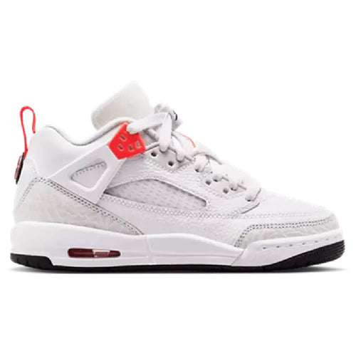 Big Kid's Jordan Spizike Low White/Bright Crimson-Vast Grey (IQ0320 100)