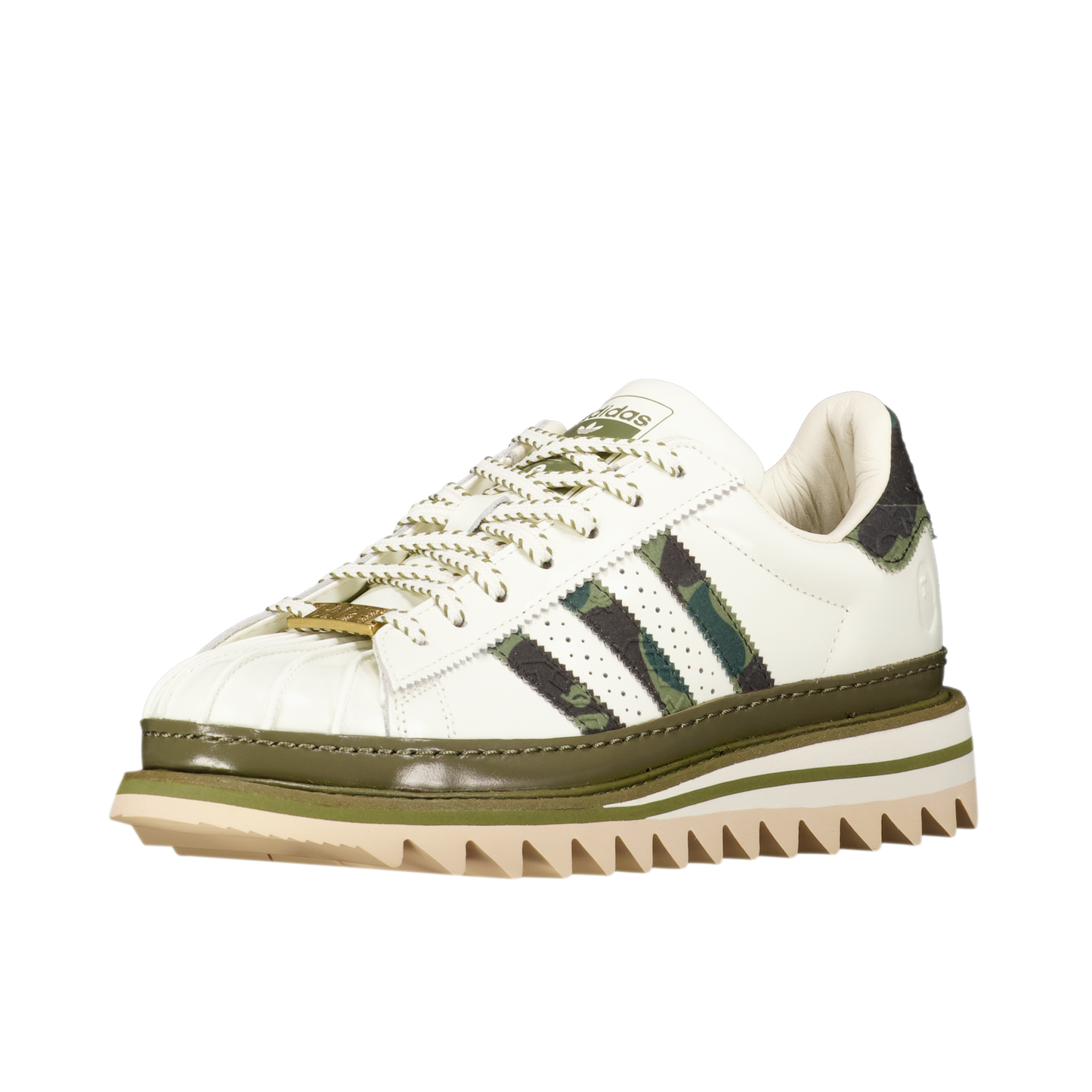 Bape X Edison Chen Clot X Adidas Superstar 'Olive Cargo'